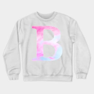 The Letter B Pink and Blue Design Crewneck Sweatshirt